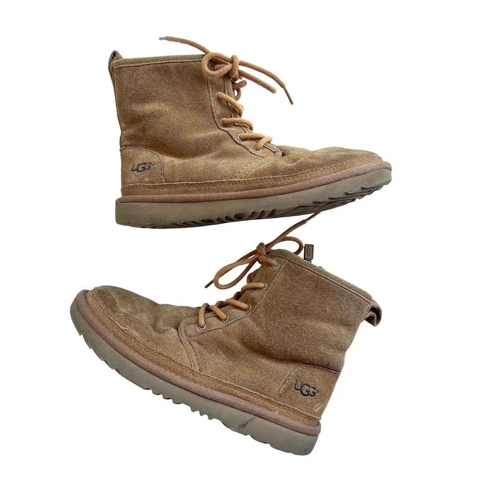 UGG Kids Neumel II Chestnut Suede Lace Up Boots 1017320K‎ Size 4 Youth